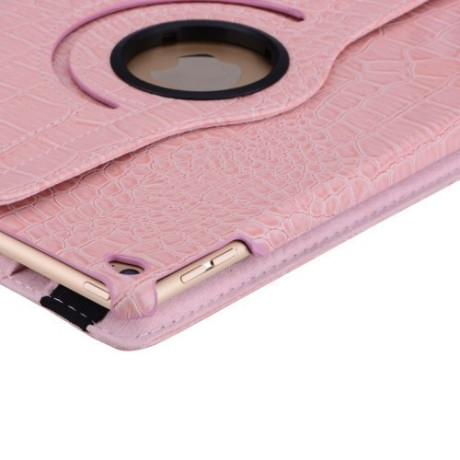 Кожаный Чехол Crocodile Texture 360 Degree Rotation розовый для iPad Air 2