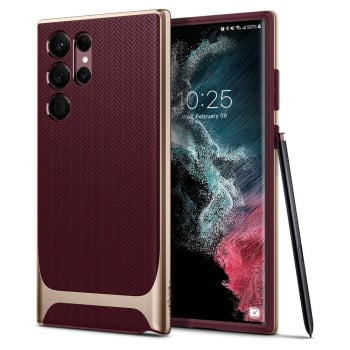 Оригинальный чехол Spigen Neo Hybrid для Samsung Galaxy S22 Ultra - Burgundy
