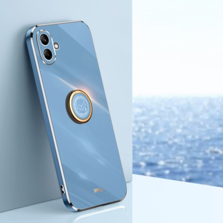 Противоударный чехол XINLI Straight Edge with Ring Holder для Samsung Galaxy A06 4G - синий