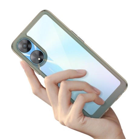 Протиударний чохол Colorful Acrylic Series із кольоровою силіконовою боковиною на OPPO A58 - червоний
