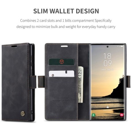 Чохол-книжка CaseMe-013 Multifunctional  для Samsung Galaxy S25 Ultra 5G - чорний