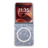Противоударный чехол Pearlescent Shell Texture MagSafe для Motorola Razr 60 Ultra - белый