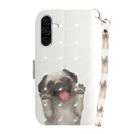 Чехол-книжка 3D Colored Horizontal Flip Leather для Samsung Galaxy A36 5G / A56 5G - Pug