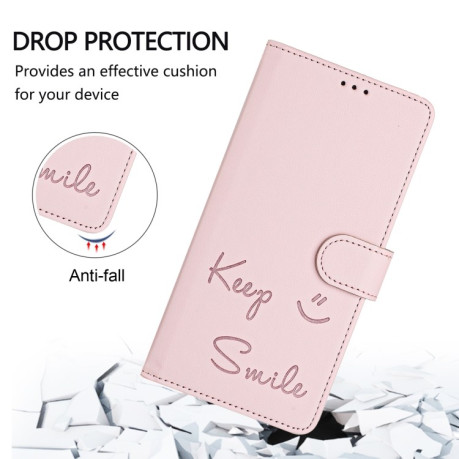 Чехол-книжка Embossing Stripe RFID для Realme GT 7 Pro 5G Global - розовый