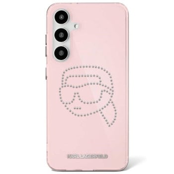 Оригінальний чохол Karl Lagerfeld Rhinestones K. Head Logo для Samsung Galaxy S25 - pink
