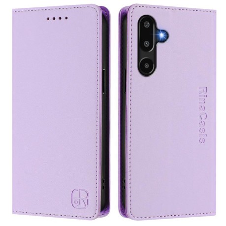 Чехол-книжка RC01 Dual-Folded Magnetic Suction RFID Leather на Samsung Galaxy M16 / F16 5G Global - фиолетовый