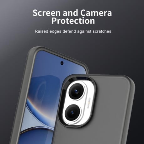 Чехол Candy Series гибрид с усиленными бортиками на Xiaomi Poco F7 - черный