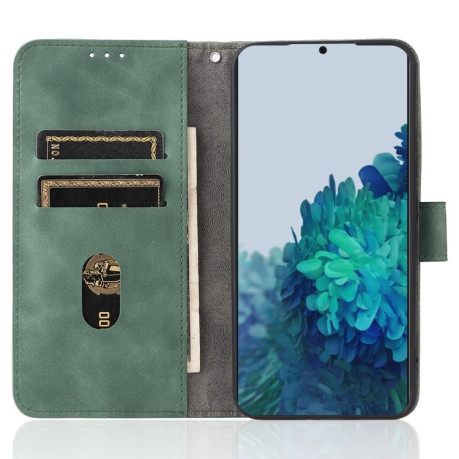 Чехол-книжка Buckle Calf Texture для Samsung Galaxy S22 Plus 5G - зеленый