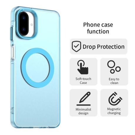 Противоударный чехол Candy Magsafe PC Hybrid TPU для Samsung Galaxy A07 4G - синий
