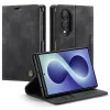 Чехол-книжка CaseMe-013 многофункциональный с кармашком на карт на Samsung Galaxy Fold8 5G — чёрный