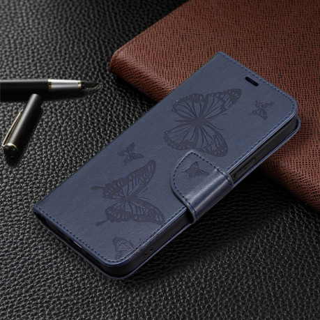 Чохол-книжка Butterflies Pattern на Xiaomi Redmi Note 13 Pro 4G / POCO M6 Pro 4G   - синій