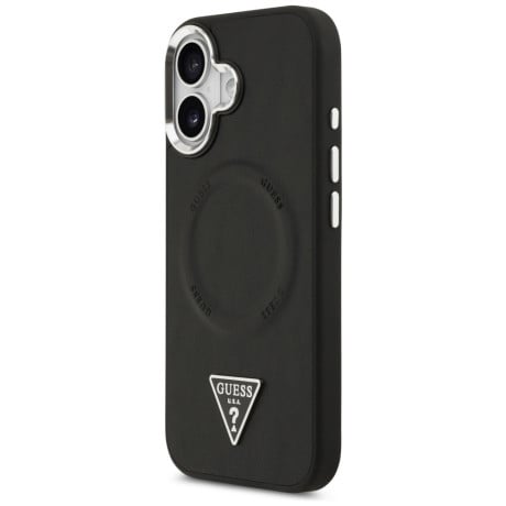 Оригинальный чехол Guess Triangle Logo с MagSafe на iPhone 17 - black