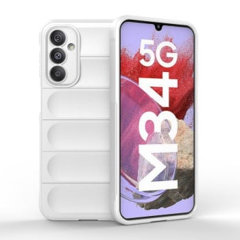 Силиконовый чехол Magic Flannel для Samsung Galaxy M34 5G India - белый