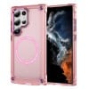 Протиударний чохол Skin Feel TPU + PC MagSafe Magnetic для Samsung Galaxy S25 Ultra 5G - прозоро-рожевий