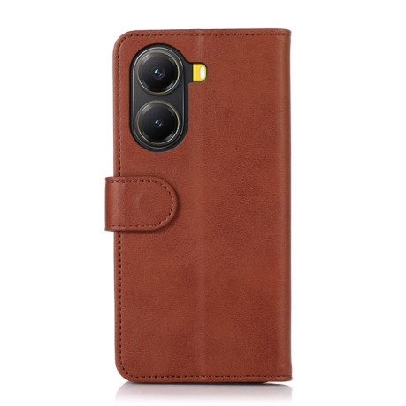 Чехол-книжка Cow Texture для Xiaomi Poco X7 Pro - коричневый