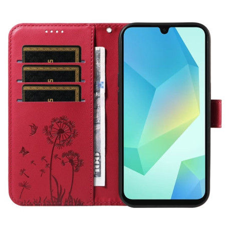 Чехол-книжка Dandelion Embossed Pattern Flip Leather для Samsung Galaxy A26 5G - красный
