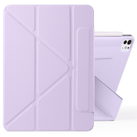 Чехол-книжка Fixed Buckle Magnetic Demation Leather для iPad Pro 13 2024 - фиолетовый