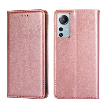 Чехол-книжка Gloss Oil Solid для Xiaomi 12 Lite - розовое золото
