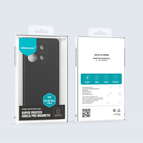Противоударный чехол NILLKIN Frosted Shield Pro Magnetic Magsafe для Xiaomi Redmi Note 13 Pro 5G/Poco X6 5G - черный