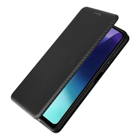 Чехол-книжка Carbon Fiber Texture на Xiaomi Redmi 14C 4G/Poco C75/Redmi A4 5G - черный