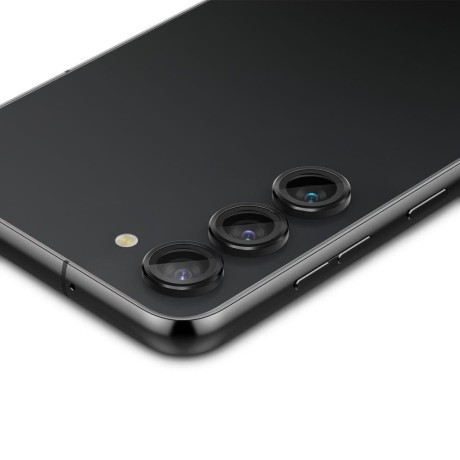 Комплект защитных стекол на камеру Spigen OPTIK.TR ”EZ FIT” для Samsung Galaxy S23 / S23+ PLUS BLACK