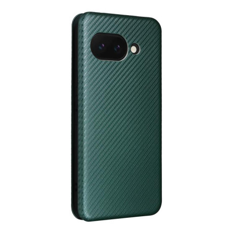 Чохол-книжка Carbon Fiber Texture на Google Pixel 9a - зелений