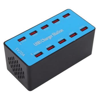 Багатофункціональний зарядний пристрій A5B 100W 10 Ports USB Smart Charging Station