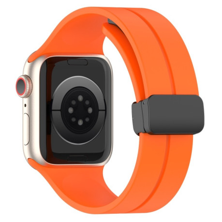 Силиконовый ремешок Solid Color для Apple Watch Ultra 49mm/45mm/44mm - оранжевый