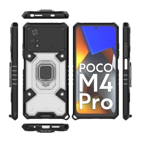 Противоударный чехол Space для Xiaomi Poco M4 Pro 4G - белый
