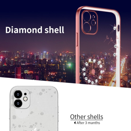 Ультратонкий чехол Electroplating Dandelion для iPhone 11 Pro Max - розовое золото