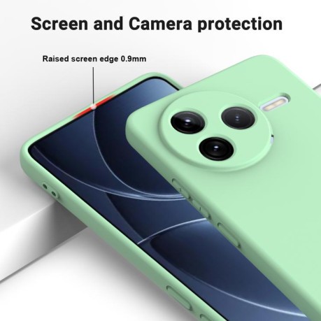 Силіконовий чохол Solid Color Liquid Silicone на Xiaomi Poco F7 Pro - зелений