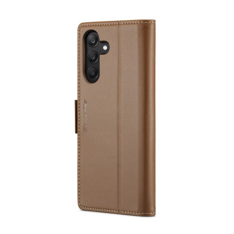 Чохол-книжка CaseMe 023 Butterfly Buckle Litchi Texture RFID Anti-theft Leather для Samsung Galaxy A25 5G - коричневий