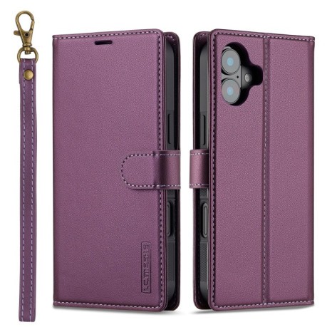 Чохол-книжка LCIMEEKE L2 Series Detachable Magsafe для iPhone 16 - фіолетовий