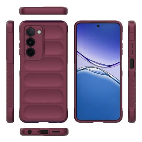 Силиконовый чехол Magic Flannel на OPPO A5 5G Global / K13x 5G Global - винно-красный