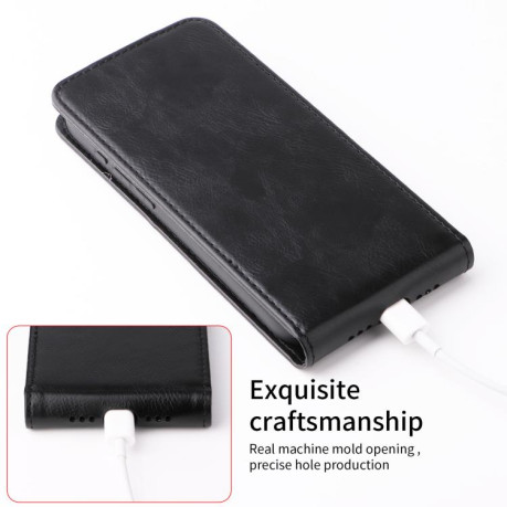 Чехол Magnetic Vertical Flip Leather для OnePlus 13T 5G - черный