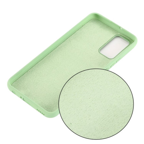 Силиконовый чехол Solid Color Liquid на Samsung Galaxy Note 20 - зеленый