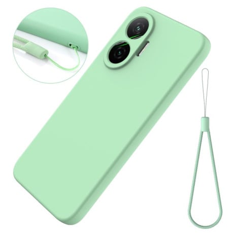 Силиконовый чехол Solid Color Liquid Silicone на Xiaomi Poco F7 / Redmi Turbo 4 Pro 4G - зеленый