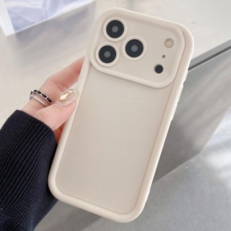 Чехол силиконовый Shockproof Frame Frosted Precise Hole на iPhone 17 Pro Max - белый