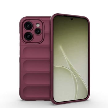 Силиконовый чехол Magic Flannel для OPPO Reno15 Pro 5G Global — бордовый