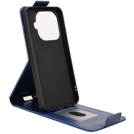 Флип-чехол Magnetic Vertical Flip Leather на Xiaomi 15T Pro 5G - синий