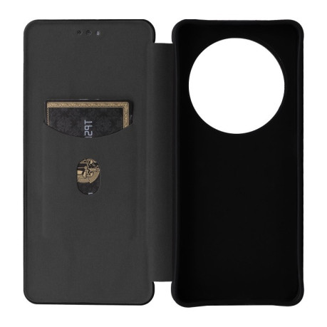 Чехол-книжка Carbon Fiber Texture на Xiaomi Redmi 14C 4G/Poco C75/Redmi A4 5G - черный