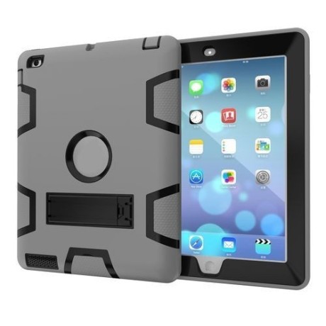 Противоударный Чехол с подставкой Shock-proof Detachable Stand серый для iPad 4/ 3/ 2
