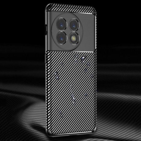 Ударозащитный чехол HMC Carbon Fiber Texture на OnePlus 11 5G - черный