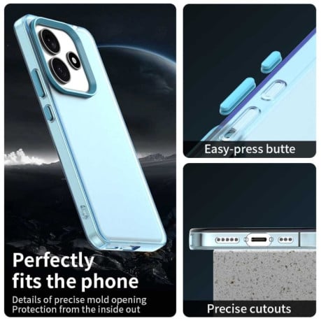 Противоударный чехол Candy Series для Xiaomi Redmi Note 14 5G/Poco M7 Pro 5G - синий