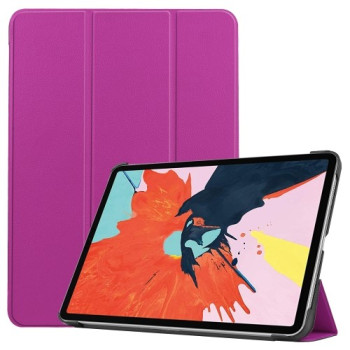 Чехол Custer Texture Three-folding Sleep/Wake-up на iPad Air 10.9 2020 - фиолетовый