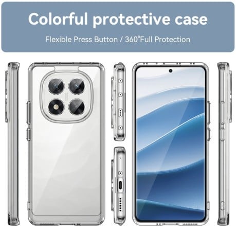 Протиударний чохол Colorful Acrylic Series для Xiaomi Redmi Note 14 Pro 5G/Poco X7 - прозорий
