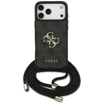 Оригінальний чохол Guess 4G Big Logo Cord Stap Crossbody на iPhone 17 Pro Max - Black