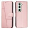 Чохол-книжка з прострочкою та фактурою Calf на Infinix Hot 50 4G - рожевий
