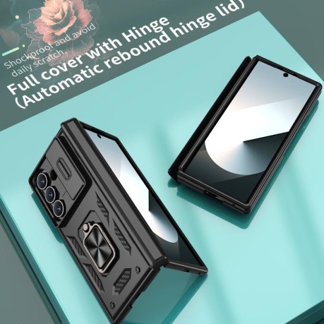 Чехол Sliding Window Hinge на Samsung Galaxy Fold 7 5G - черный