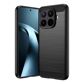 Чохол Brushed Texture Carbon Fiber на Xiaomi 17T Pro 5G — чорний